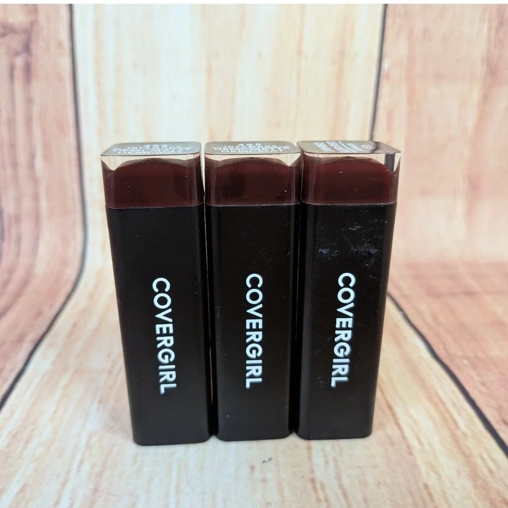 3 Pk Covergirl Exhibitionist Demi-Matte Lipstick 455 Infamous 3.5g
